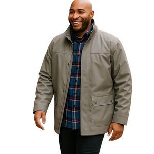 Tommy Hilfiger Men’s Funnel Neck Button Up Field Coat Size 2XL